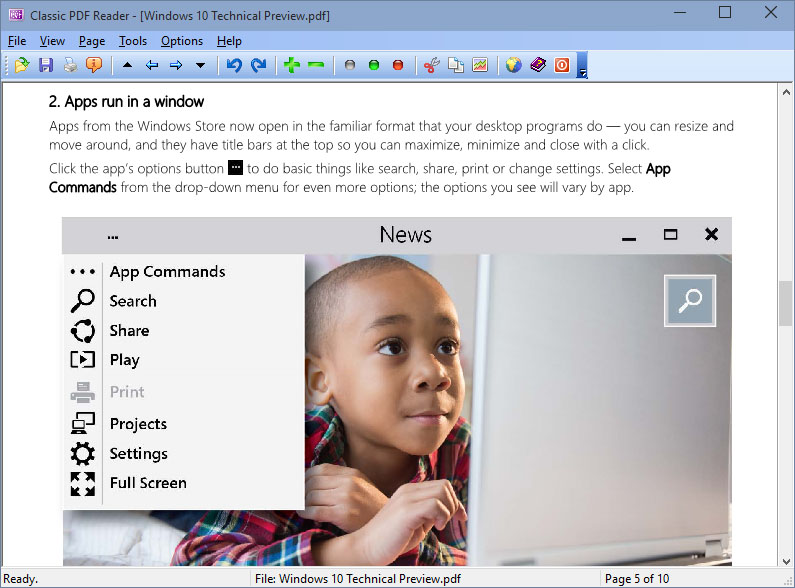 Screenshot for Classic PDF Reader for Windows 10 1.01